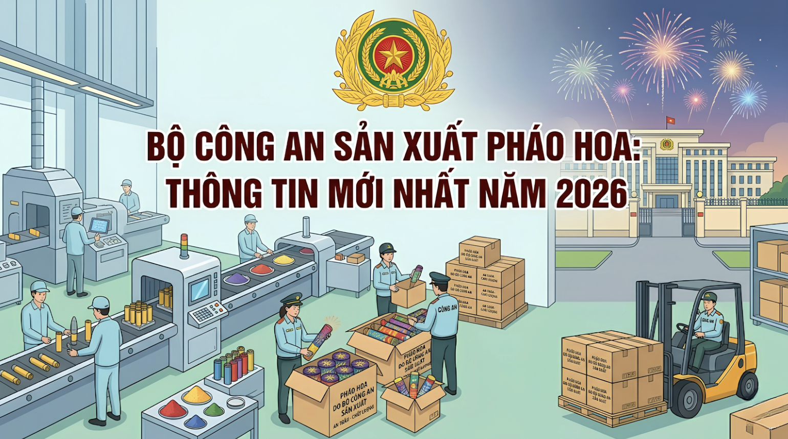 Bộ công an sản xuất pháo hoa: Thông tin mới nhất 2026